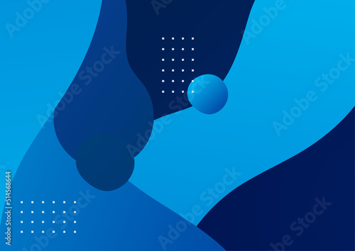 Minimal geometric blue background abstract design. Vector illustration abstract graphic design banner pattern background template.