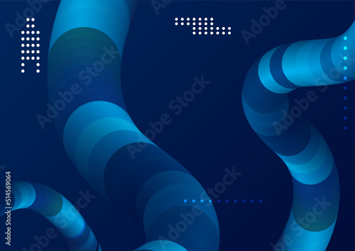 Minimal geometric blue background abstract design. Vector illustration abstract graphic design banner pattern background template.