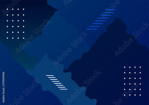 Minimal geometric blue background abstract design. Vector illustration abstract graphic design banner pattern background template.