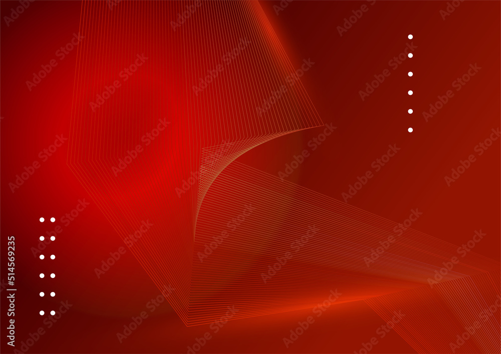 Obraz premium Minimal geometric red background abstract design. Vector illustration abstract graphic design banner pattern background template.