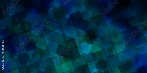 Dark BLUE vector background with polygonal style.