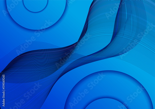 Minimal geometric blue background abstract design. Vector illustration abstract graphic design banner pattern background template.