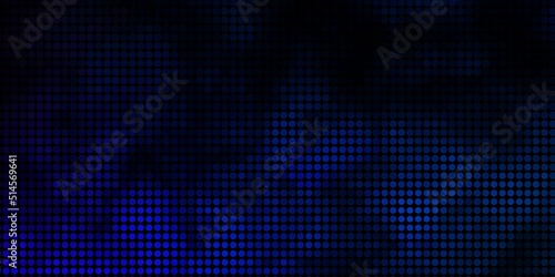 Dark BLUE vector backdrop with dots.