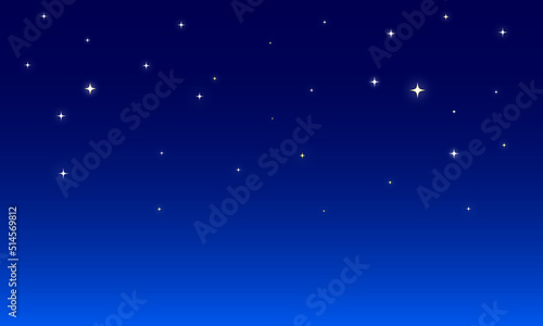星がキラキラの夜空の背景素材