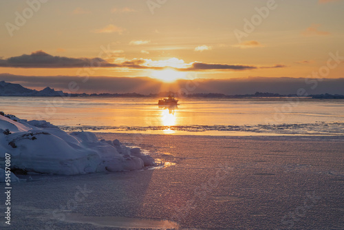 sunset on the ice, Greenland