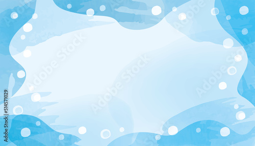 水彩風　水イメージ背景イラスト