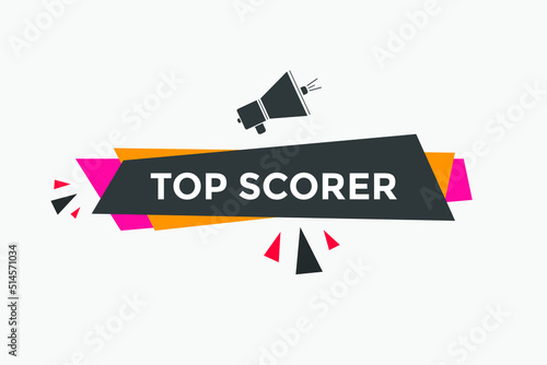 top scorer text label sticker banner. Vector Illustration top scorer Button.
