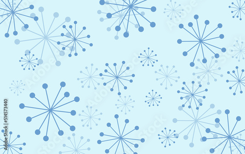 Vector Winter Background. A cold Christmas with snowfall and ice crystals. Concept of domestic cooling and freshen in hot summer.