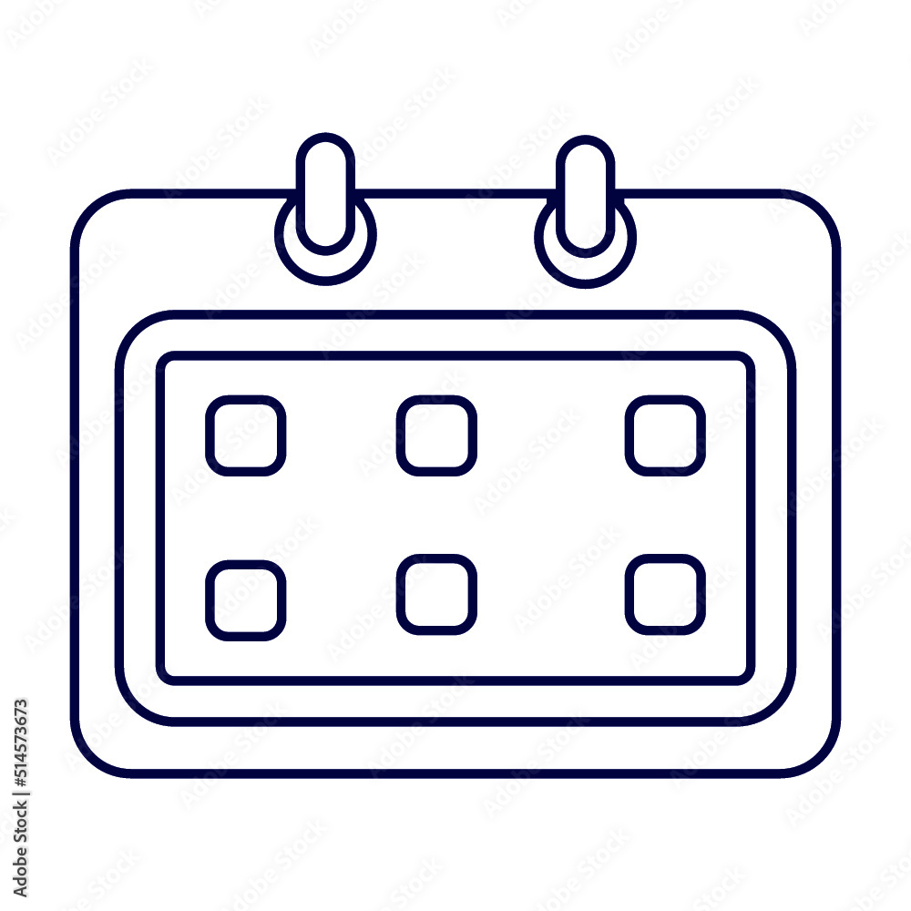 Flat calendar Icon. Calendar on the wall. Vector illustration.
Flat calendar Icon. Calendar on the wall. Vector illustration.