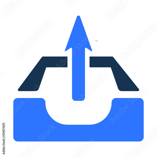 Arrow, mail, office, outbox, tray icon