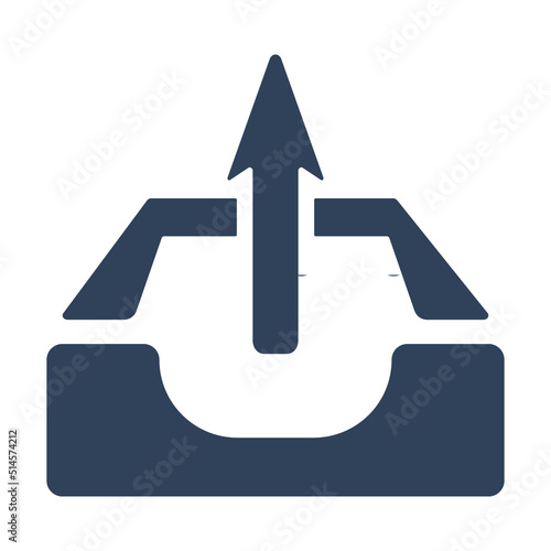 Arrow, mail, office, outbox, tray icon