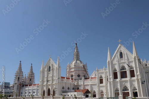 Amazing view of velankanni church Buildings