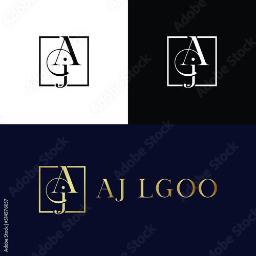 AJ fashion logo or ja modern logo,  icon, letter, initials, and monogram logo design. free vector file 
