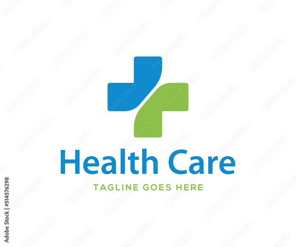 Healthcare logo design, Hospital logo design vector template.