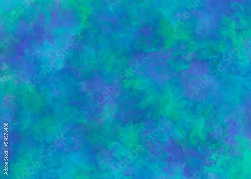 Mint blue abstract watercolor background