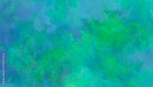 Green and blue abstract watercolor hand painted background