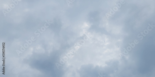 Abstract dark cloudy sky background with clouds cape, Fresh and clear blue sky background with fluffy and blurry clouds, Natural blurry and cloudy sky with watercolor shades.