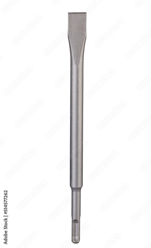 Metal drill for concrete isolated on white background - CHISEL CONCRET Metal drill for concrete isolated on white background - CHISEL CONCRET