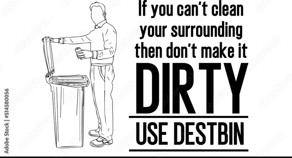 Dustbin vector, Dustbin logo, Cleaning quotes, Silhouette of man using