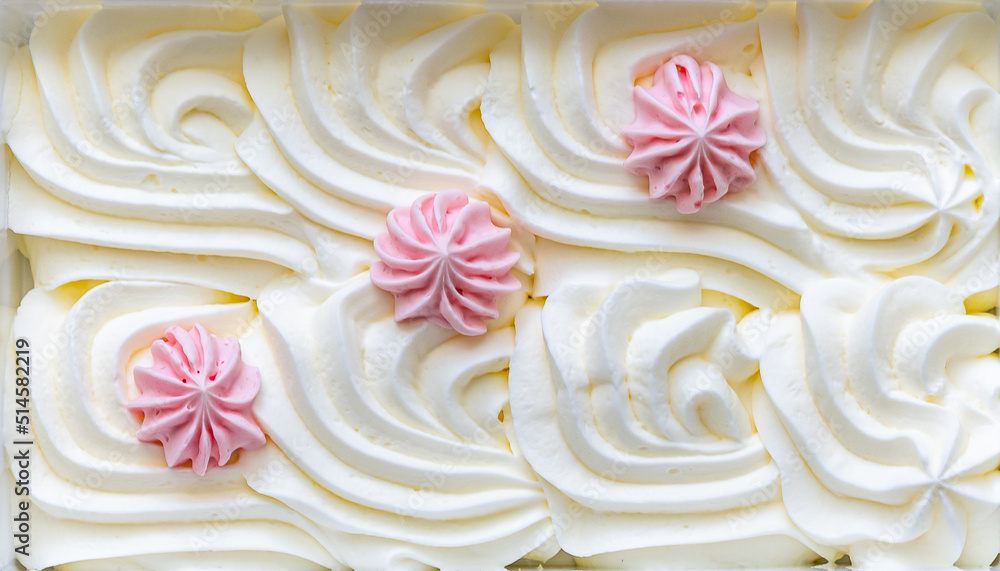 sweet decorated butter with sugar made with the cream of the milk
