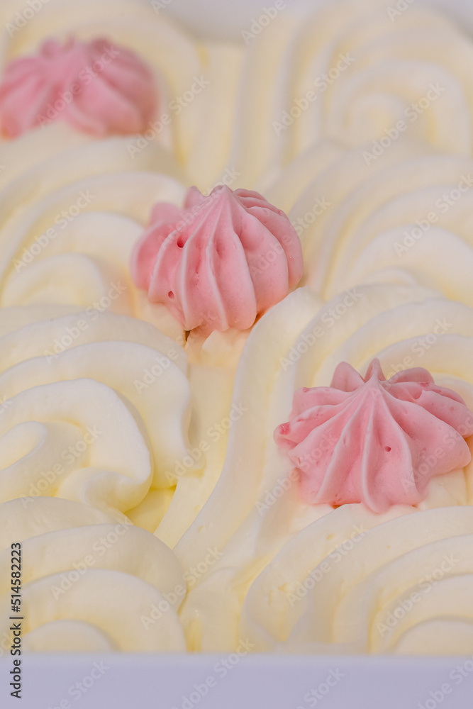 sweet decorated butter with sugar made with the cream of the milk