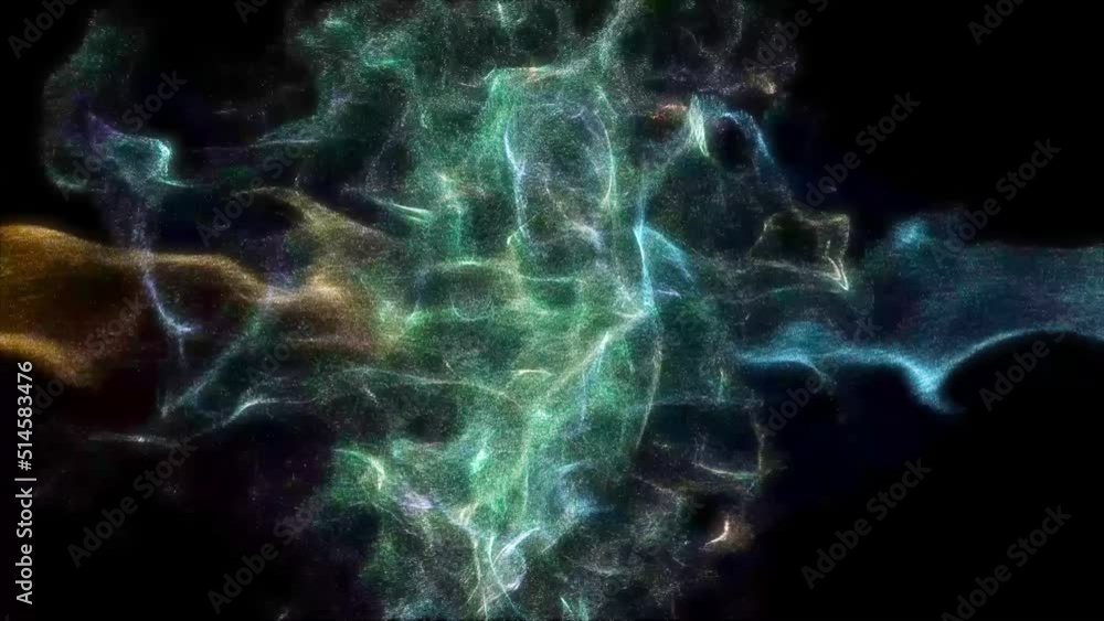 Abstract background liquid hot and cold energy particles sparkles turbulent flows colliding sphere and mixing Abstract background liquid hot and cold energy particles sparkles turbulent flows colliding sphere and mixing