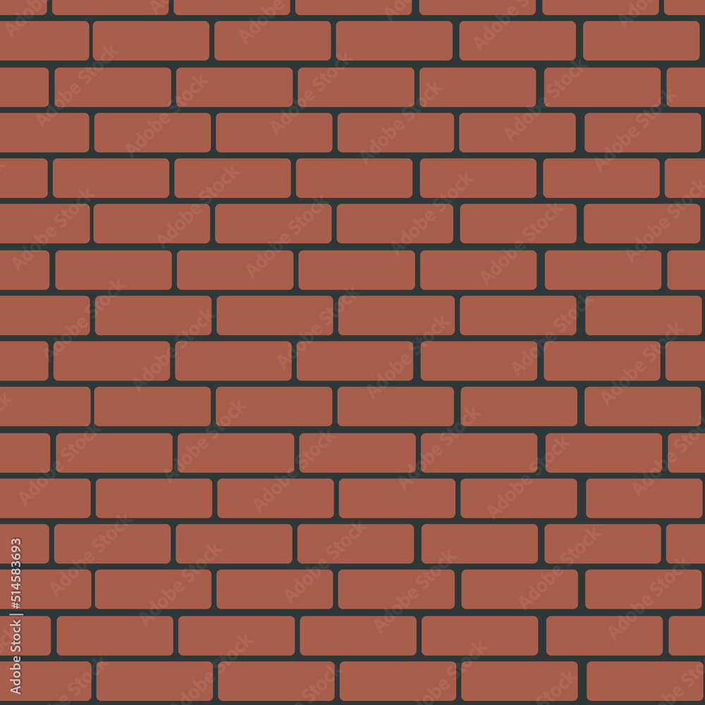 Naklejka premium Background brick colored wall. Brick pattern. Vector illustration