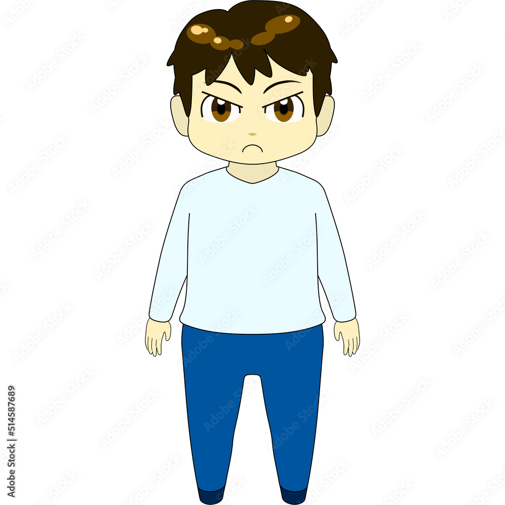 ちびキャラのイラスト(男・正面) ちびキャラのイラスト(男・正面)