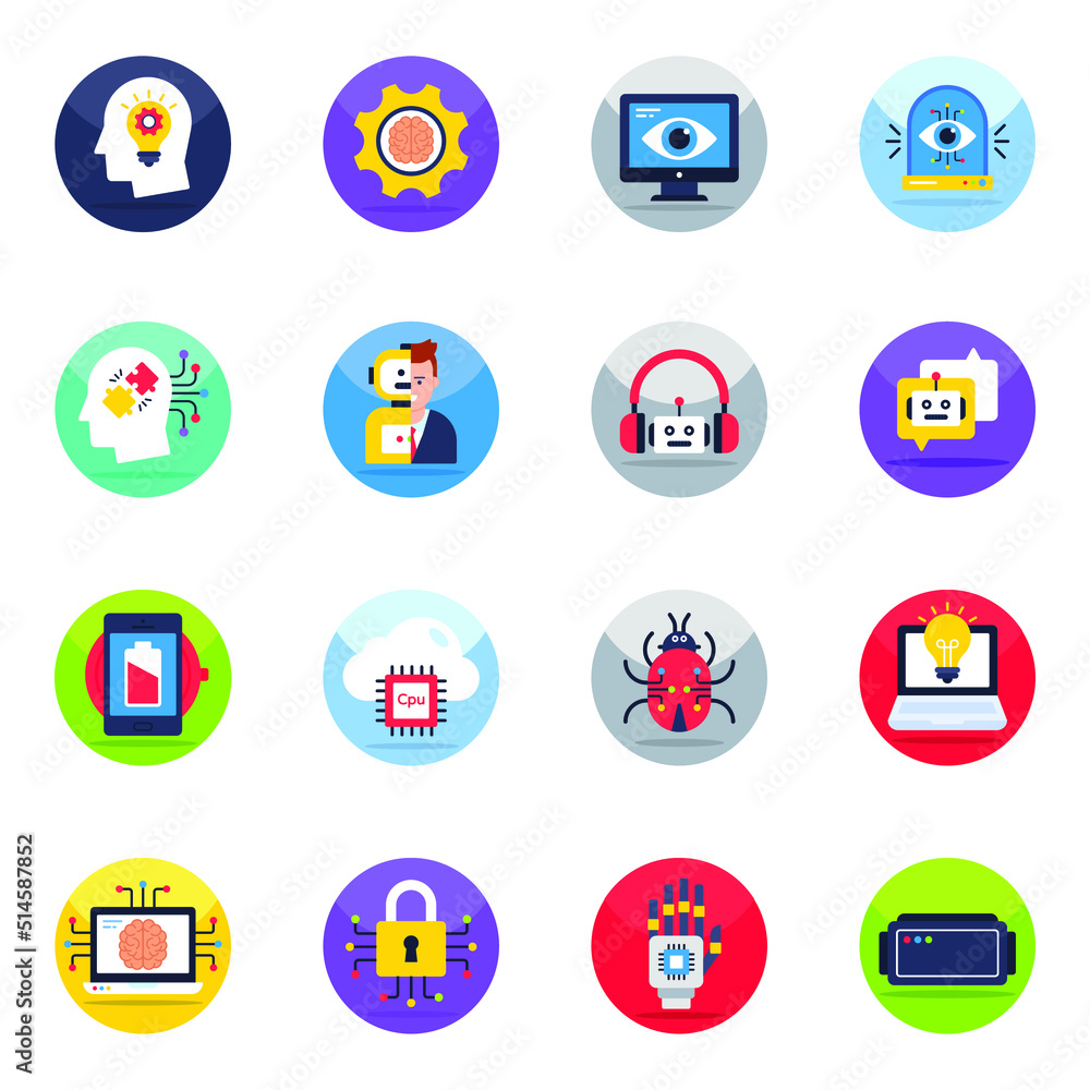 Pack of Ai Flat Icons
Pack of Ai Flat Icons