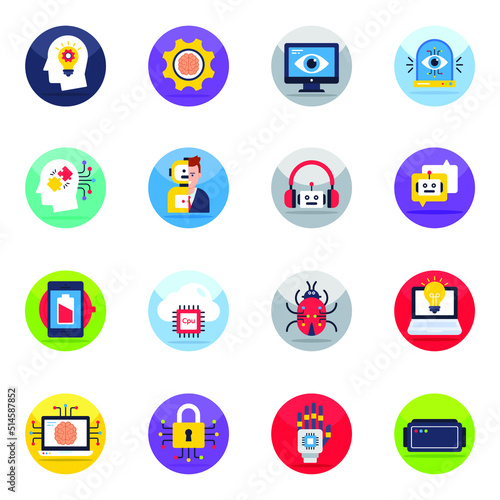 Pack of Ai Flat Icons 