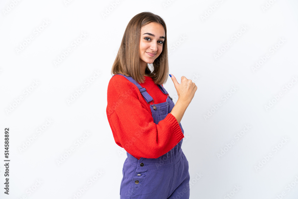 Young caucasian woman isolated on white background proud and self-satisfied Young caucasian woman isolated on white background proud and self-satisfied
