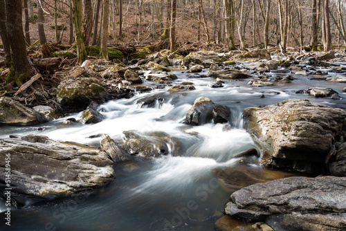 Small waterfalls on the small river