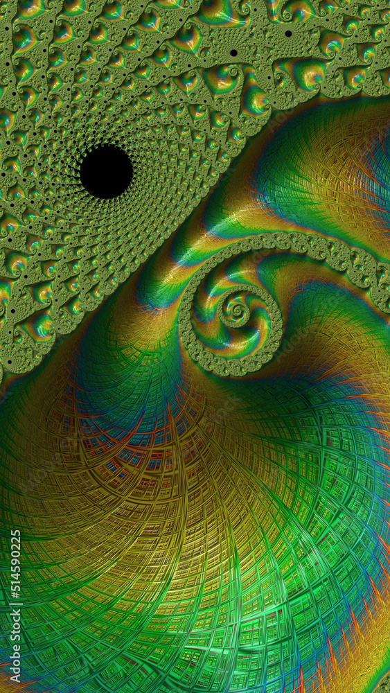 Obraz premium Artistic and imaginative digitally designed abstract 3D fractal background