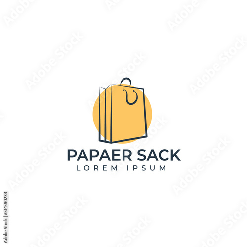 Paper bag logo design template