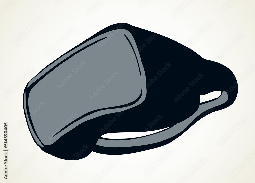 Virtual reality mask. Vector drawing Virtual reality mask. Vector drawing