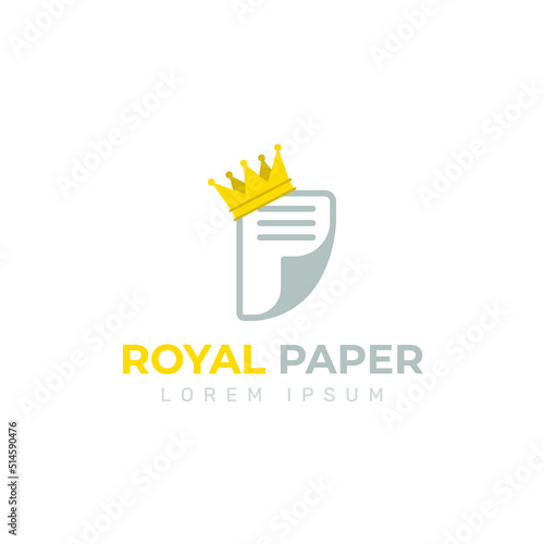 Royal paper logo design template
