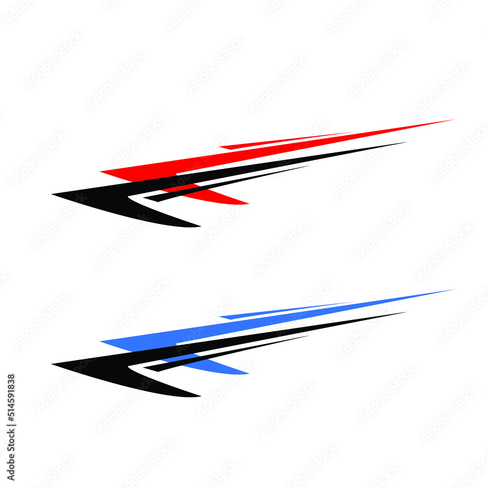 car body sticker template design vector car modification sticker Stock