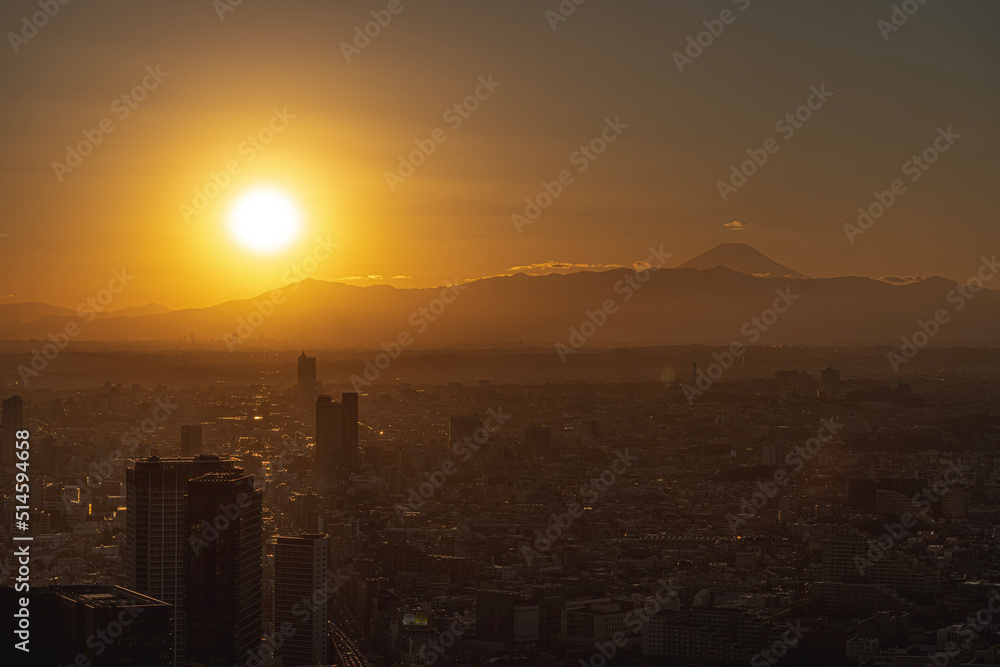 sunset over the city sunset over the city