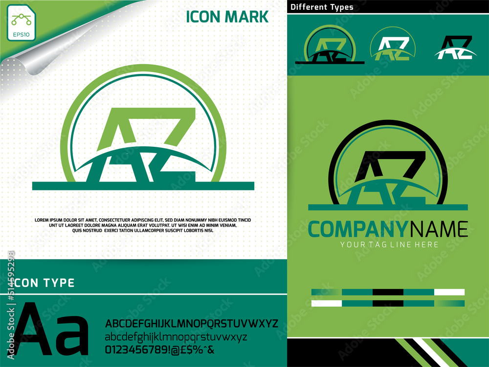 Fototapeta premium Letter az logo premium vector