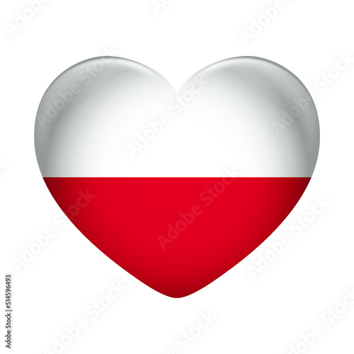 Free Download Poland flag icon isolated on white background. Poland flag. Flag icon glossy. - GFXLoad