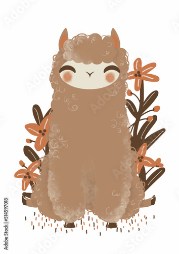 Animaux mignons - le lama