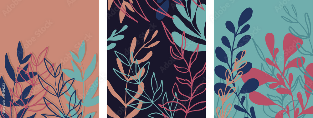 summer background forest grass vector set summer background forest grass vector set
