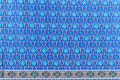 Fotografie Batik sarong pattern background in Thailand, traditional batik sarong in Asian