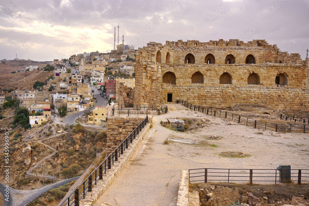 a town near the fortress of El-Karak, Jordan     