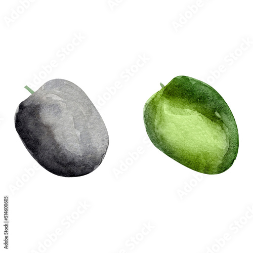 Olive black and green vector imitation watercolor