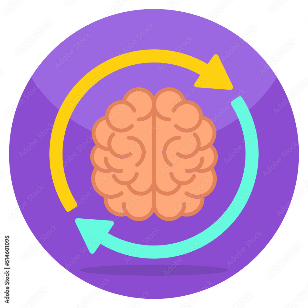 Modern design icon of artificial brain