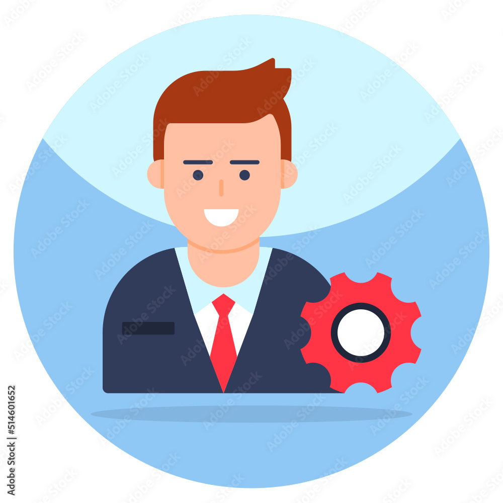 A unique design icon of employee management A unique design icon of employee management