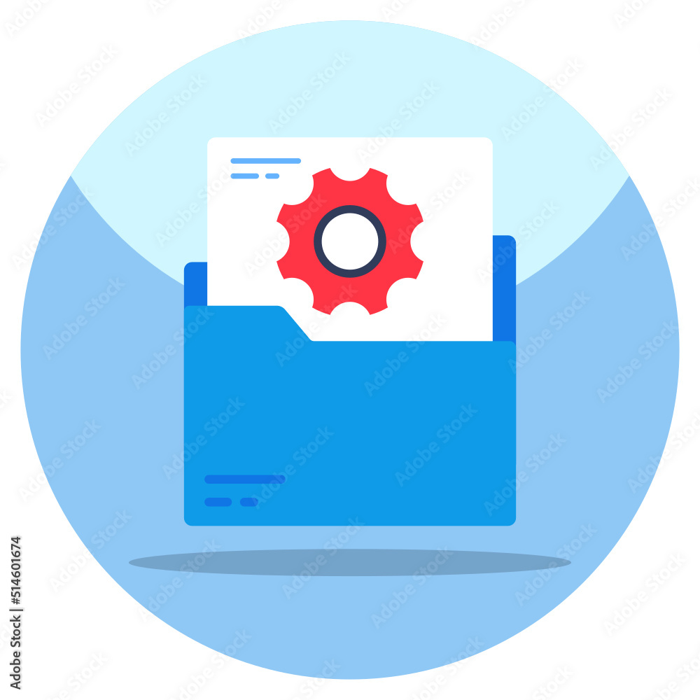 Flat design icon of folder management Flat design icon of folder management