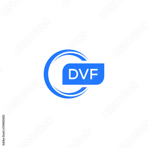 DVF letter design for logo and icon.DVF typography for technology, business and real estate brand.DVF monogram logo.vector illustration. photo
