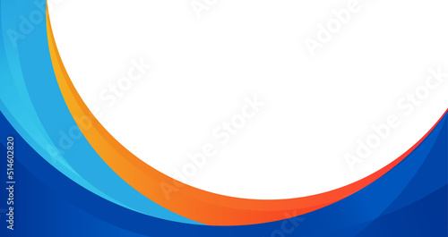 abstract blue and orange curve background